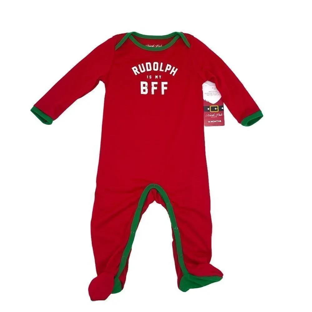 North pole Trading Company Rudolph is my BFF Onsie 12 mos NWT